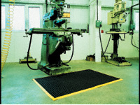 Standard black vinyl open weave workshop mat