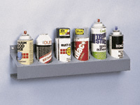 Wall mounted 6 aerosol can storage rack