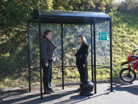 4-sided smoking shelter for 16-18 people
