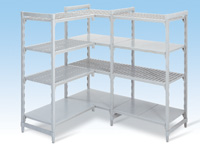 Polyprop Shelving Extension 600D, 4 Grille shelves