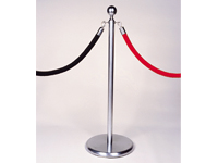Deluxe chrome Prestige rope barrier post