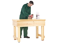 Timber workbench 1500x900, plywood top