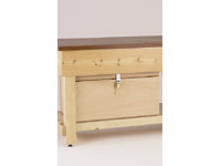 Security cupboard for timber workbench