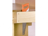 Saw rack for timber workbench