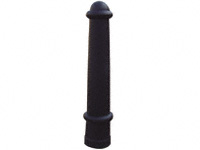 Fixed steel core bollard, traditional style