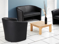 Encounter single tub seat - black leather look Encounter single tub seat - black leather look
