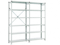 Euro shelving open extn bay with 6 shelf levels