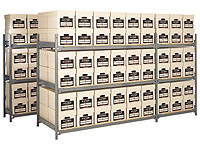 6 box high Archive Shelving starter bay, 60 boxes 6 box high Archive Shelving starter bay, 60 boxes