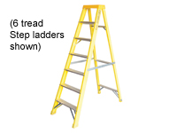 4 Tread Glassfibre Swingback Steps EN131 150kg