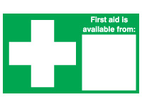 Self adhesive vinyl sign 300x400 First aid for Self adhesive vinyl sign 300x400 First aid for
