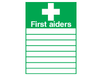Self adhesive vinyl sign 300x200 First aiders Self adhesive vinyl sign 300x200 First aiders