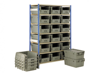 Multi-Box Shelving extension unit with 18 boxes