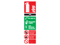 Polypropylene sign 280x90 CO2 extinguisher