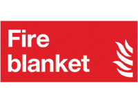 Self adhesive sign 100x200 Fire blanket