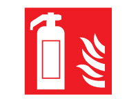 Vinyl sign 100x100 Fire extinguisher symbol