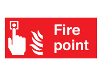 Polypropylene sign 200x400 Fire point