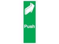 Self adhesive vinyl sign 150x50 Push Self adhesive vinyl sign 150x50 Push