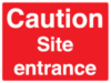 2mm rigid PVC sign 450x600 Caution Site entrance