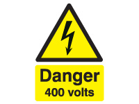 Polypropylene sign 210x148 Danger 400 volts Polypropylene sign 210x148 Danger 400 volts