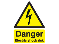 Vinyl sign 210x148 Danger Electric shock risk Vinyl sign 210x148 Danger Electric shock risk