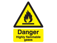Vinyl sign 400x300 Danger Highly flammable gases Vinyl sign 400x300 Danger Highly flammable gases