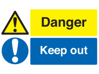 Rigid plastic sign 300x500 Danger Keep out Rigid plastic sign 300x500 Danger Keep out