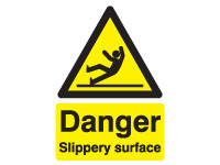 Self adhesive sign 200x150 Danger Slippery surface Self adhesive sign 200x150 Danger Slippery surface