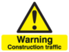 2mm rigid PVC sign 450x600 Warning construction