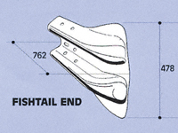 Heavy Duty Safety Barrier Fishtail End