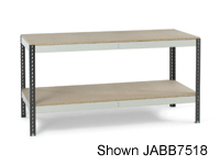 Just shelving workbench with two levels