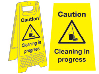 Freestanding Janitorial Sign, Caution cleaning