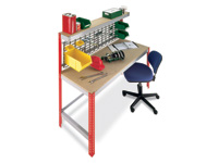Budget workbench with lower and upper shelf