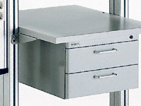 Lockable light duty double drawer