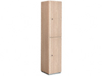 Timber Door Locker, 2 comp't, 380x380