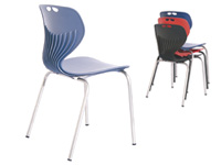 Mata stacking chair with black frame