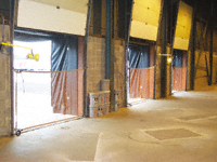 Nylon mesh door blockade, 2134 - 2743mm wide
