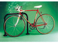 Security cycle stand, grout-in legs, galvanised