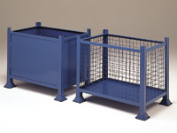 4 sided Steel solid Sheet Box Pallet 610x915x610