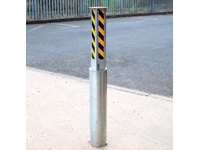 Parking bollard, manual rising