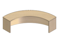Convex 1200 radius counter top Convex 1200 radius counter top