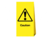 Freestanding tri board sign Caution