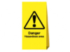 Freestanding tri board sign Danger Hazardous