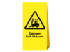 Freestanding tri board sign Danger Fork Lift
