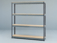 Rivetier shelving bay c/w 4 x 1525mm wide shelves