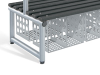 Cloakroom under bench basket, double sided 2000 L