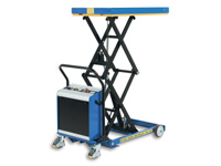 Mobile double scissor lift table 125kg electric