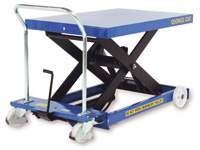 Mobile single scissor lift table 1250kg manual