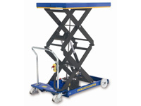 Mobile double scissor lift table 500kg electric
