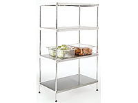 Qm Stainless solid shelf shelving bay 600d