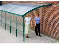 Wall mounted walkway, panelled side